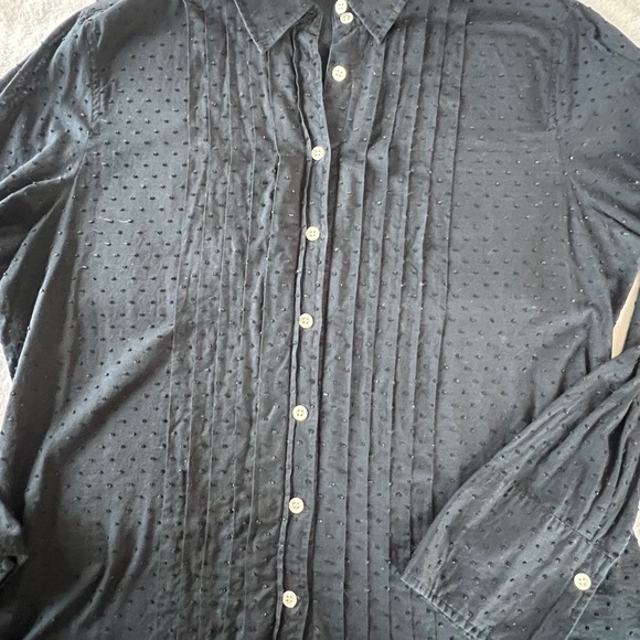 J. Crew Women's Navy Tuxedo Button Down Shirt - Picture 4 of 4